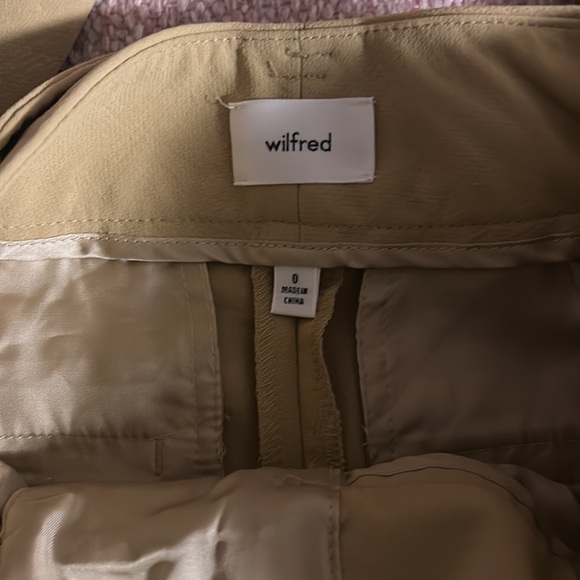 Wilfred tie front dress pants size 0 Sandy beige - BRAND NEW WITH TAGS - Picture 7 of 7